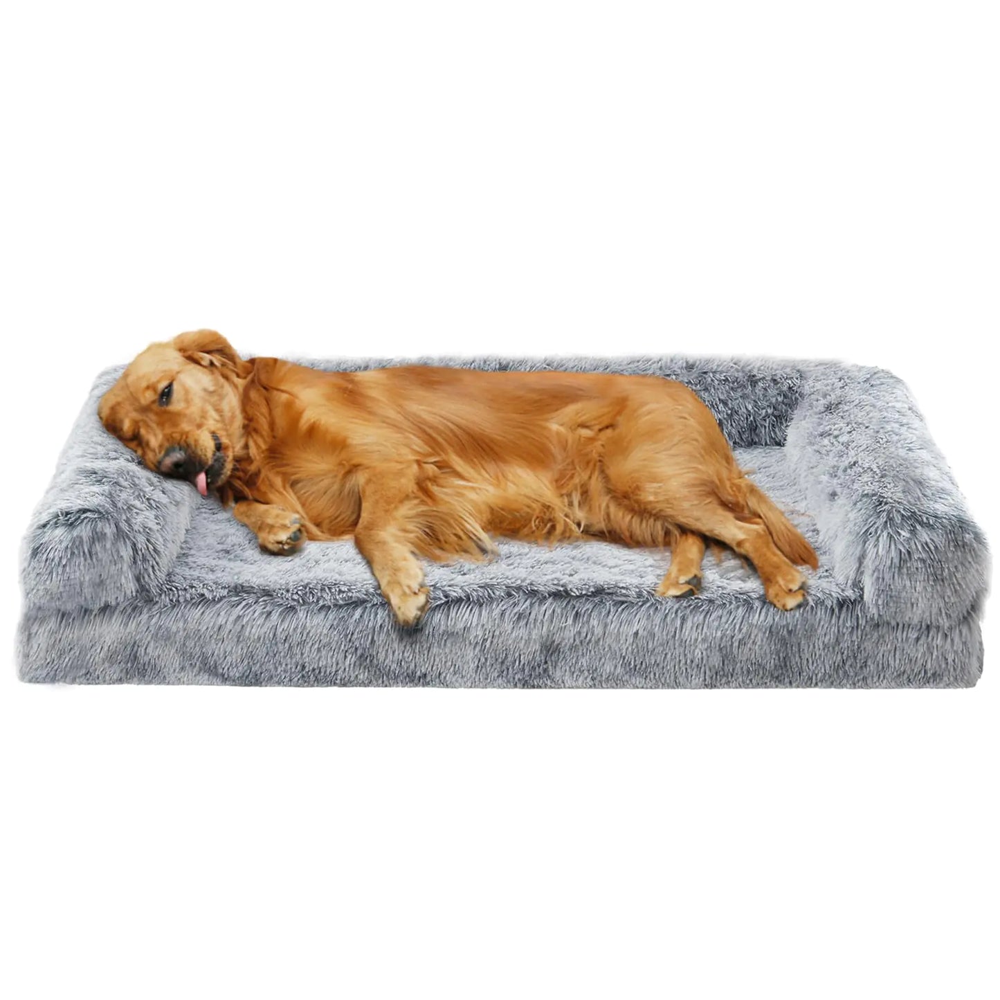 DEBANG HOME Orthopedic Dog Bed for Medium Dogs Breeds Dog Sofa Beds with PillowHigh Density Egg Crate Foam Dog BedsWaterproof Deluxe Plush Couch Dog Bed with Removable Washable Cover