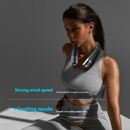 Portable Neckband Semiconductor Cooling High-Speed Fan – USB Rechargeable