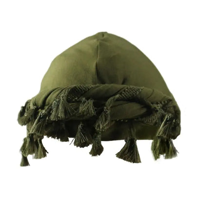 Gturytr Turban For Men Vintage Twist Head Wraps Durag With Tassel Hair Wrap (Medium Green)