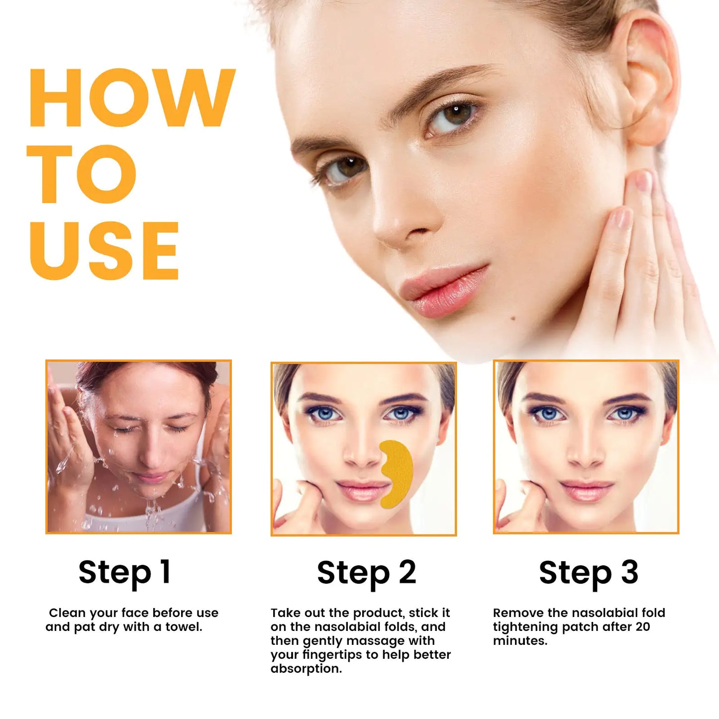 EELHOE Nasolabial Folds Patch, Fade Fine Lines Law Lines Lifting And Tightening Facial Skin Moisturizing And Hydrating